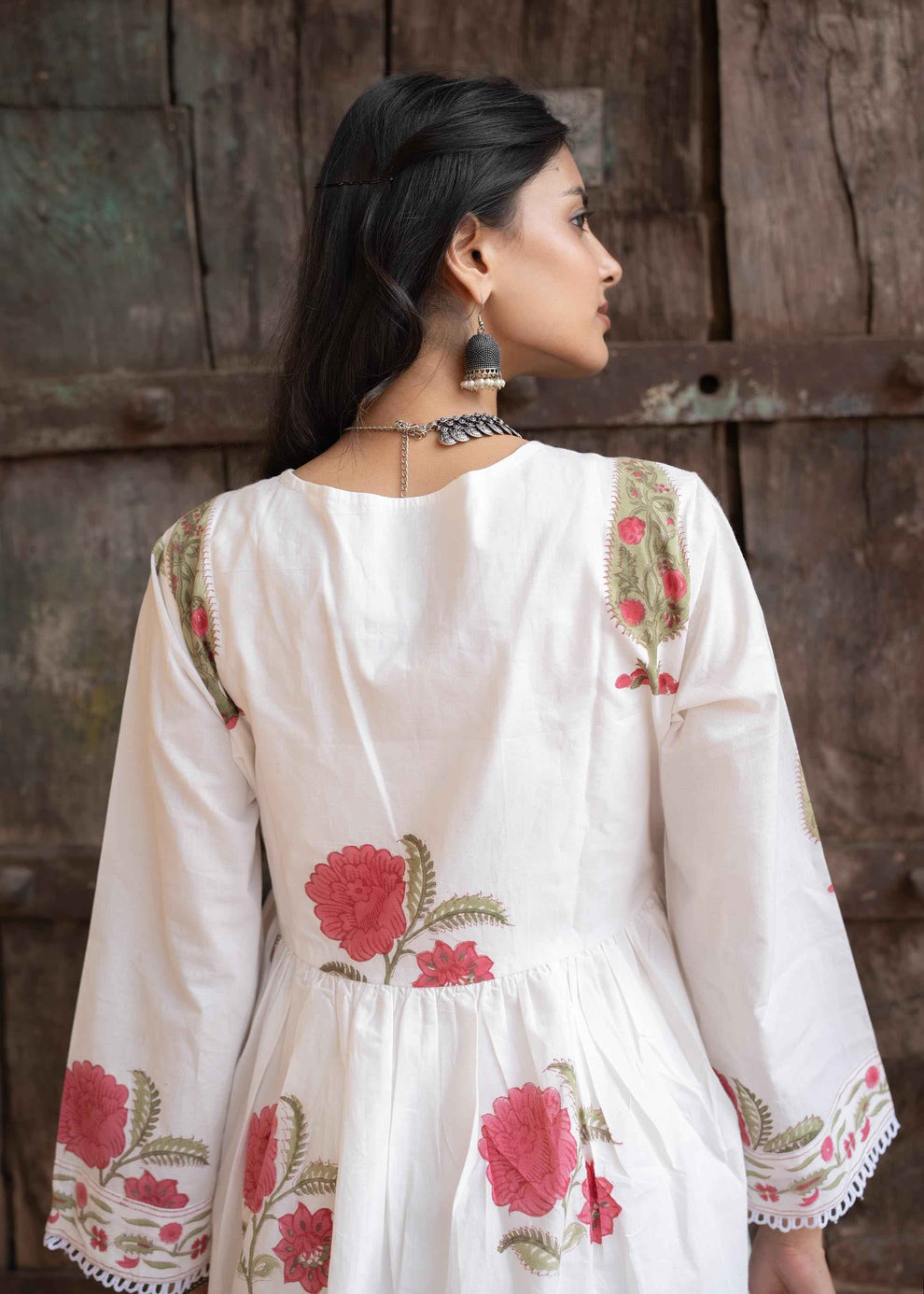 Gulzaar Hand-Block Kurta Set – Floral Print, 100% Cotton, Elegant & Comfortable