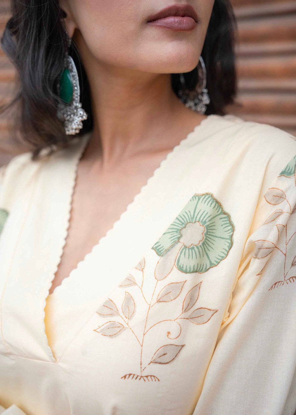 Neemrah Hand-Block Kurta Set – Traditional Floral Print, 100% Cotton, Elegant & Comfortable