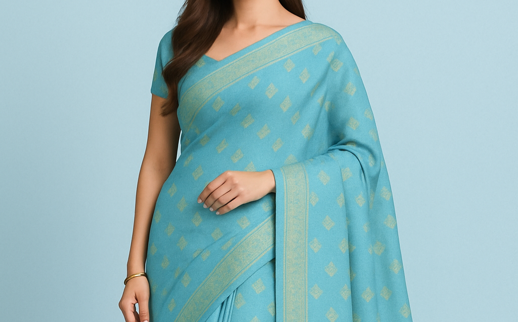 Elegant Sky Blue Banarasi Silk Saree for Women – Traditional Ethnic Wear